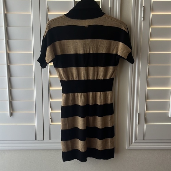 LOFT Striped Cowlneck knitted Marino Wool Blend Dress - Picture 5 of 9